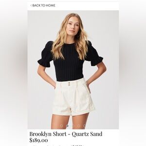 Paige Brooklyn Shorts - Vintage Sand Quartz - size 27